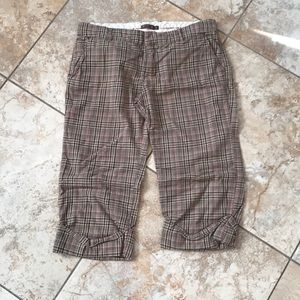 Roxy capris pink and brown size 7